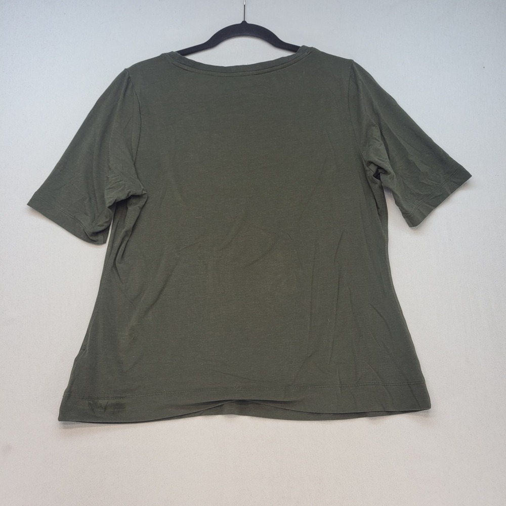 Athleta Essential Scoop Neck Tee Womens Large Green Activewear Short Sleeve - Picture 2 of 8
